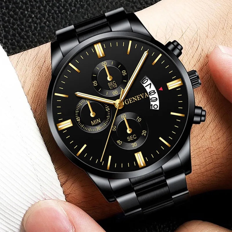 New Fashion Mens Sports Watches Luxury Calendar Quartz Wristwatch