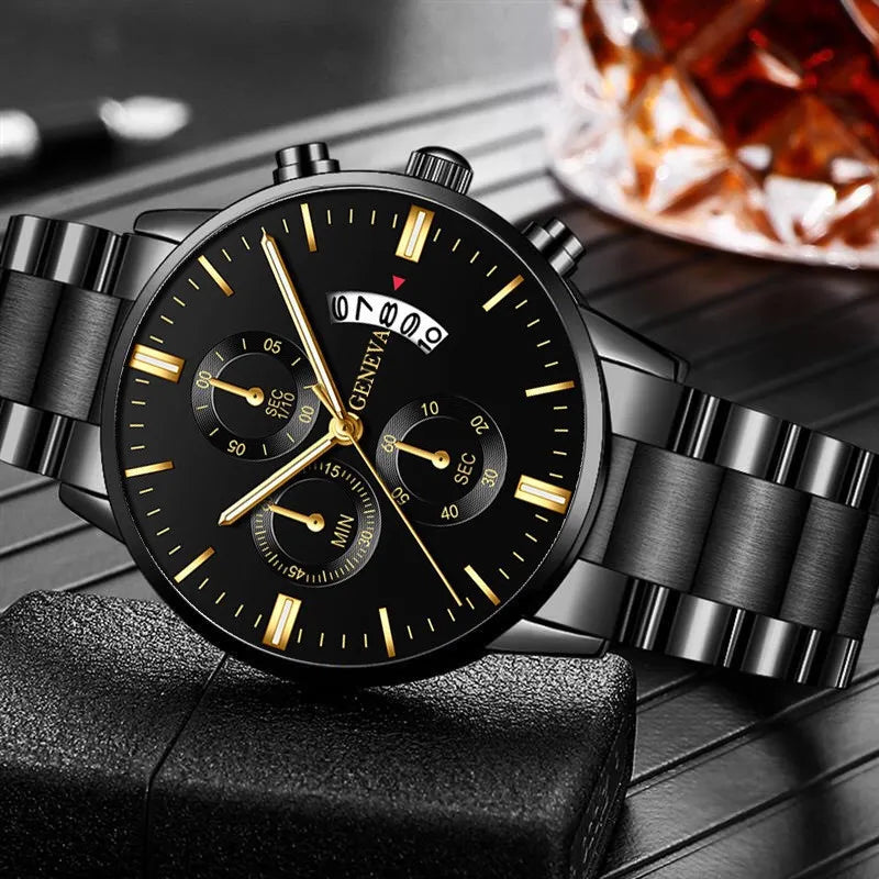 New Fashion Mens Sports Watches Luxury Calendar Quartz Wristwatch