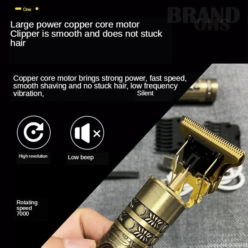Hot Sale Vintage T9 Electric Cordless Hair Cutting Machine